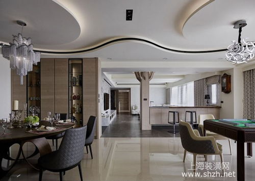 上海別墅裝修案例 現(xiàn)代風加多元建材混搭,完美大氣宅